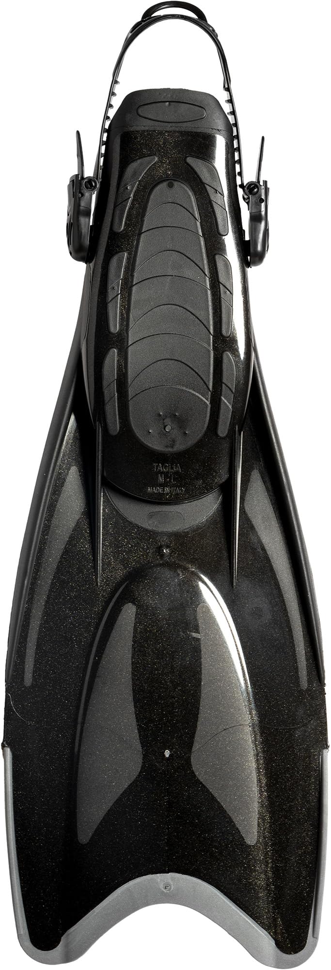 Cressi Palau Adjustable Open Heel Fins, Black/Titanium, M/L