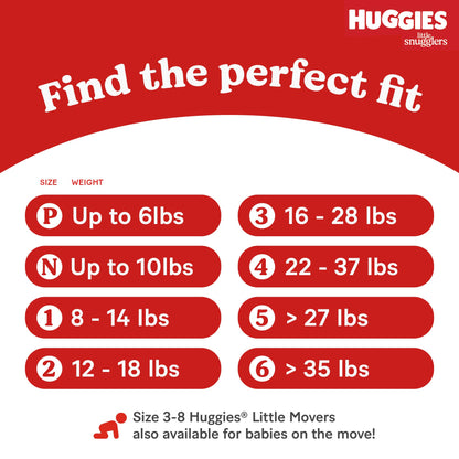 Huggies Size Newborn Diapers, Little Snugglers Baby Diapers, Size Newborn (up to 10 lbs), 31 Count, Packaging May Vary