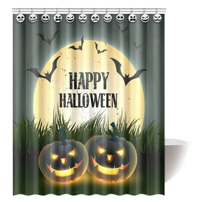 Jetec 12 Pcs Skull Shower Curtain Hooks Halloween Shower Rings Decorative Skeleton Curtain Hook Rings Stainless Steel Bathroom Hooks with Skull Decor for Home Halloween(Cool Style)