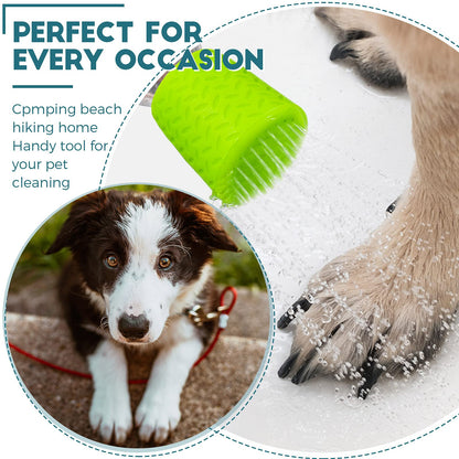 3 Pieces Portable Outdoor Shower for Dogs, Bottle Attachment Outdoor Water Sprayer Accessory, Works with Most Plastic Water or Soda Bottles from 16 oz to 2 Liters (Sky Blue, Light Green, Orange)