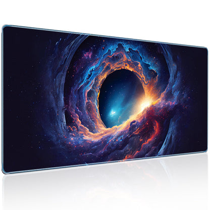 Large Gaming Mouse Pad, Technological Nebula Style Professional Gaming Mousepad, Non-Slip Waterproof Rubber Base Mouse Pad for Gaming & Office & Home, 31.5 x 11.8inch Full Desk Mouse Pad