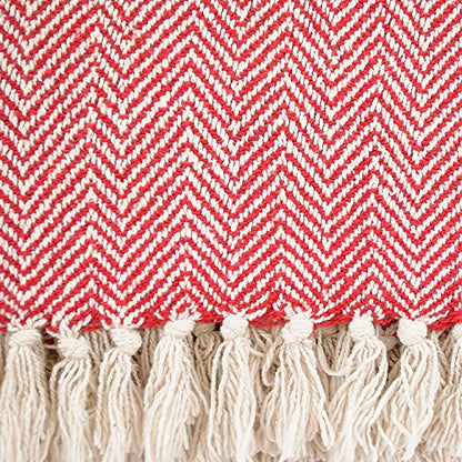 DII Chevron Throw Collection Handloomed Cotton, 50x60, Marigold