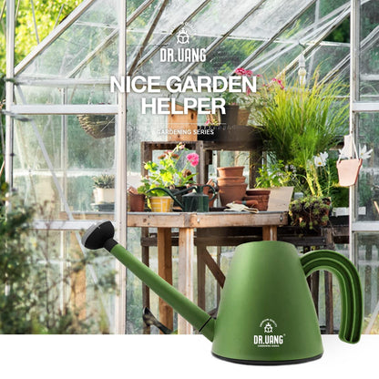 DR.UANG Watering Can, Indoor and Outdoor Watering Can for House Plants, Long Spout with Detachable Shower Spray Head, Water Can for Plants, Garden, Flower (2.0L 70oz 1/2 Gallon Green)