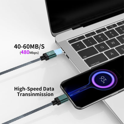 100W 2 in 1 Magnetic USB C Charging Cable [2-Pack, 4/6.6FT] 480Mbps Data Transfer, 5A C to C Cable Fast Charging for iPhone 16/15/14/13 Pro Max, MacBook Pro,iPad,Galaxy S22,Pixel