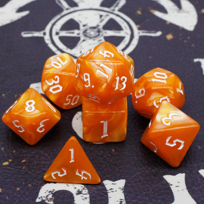 DND Dice Set RPG Polyhedral Dice Fit Dungeons and Dragons(D&D) Pathfinder (Orange)