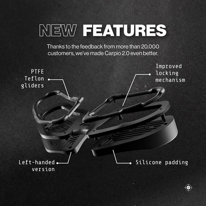 DELTAHUB Carpio 2.0 - Right-Handed Truly Ergonomic Wrist Rest for Mouse, Carpal Tunnel Support, Pain Relief, Anti-Fatigue, Easy Glide, Sleek, Office, Computer, Laptop, Gaming - Large, Black