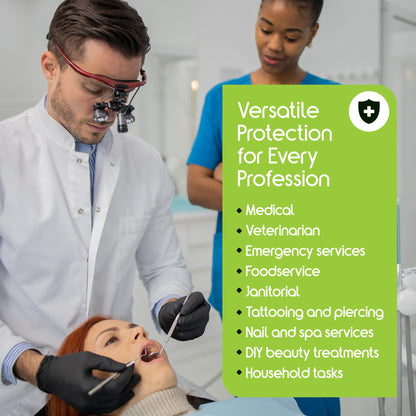 Inspire Black Nitrile Disposable Gloves | 4.5 Nitrile Chemical Resistant Medical Cooking Cleaning Disposable Black Gloves (Box Of 100, Medium)