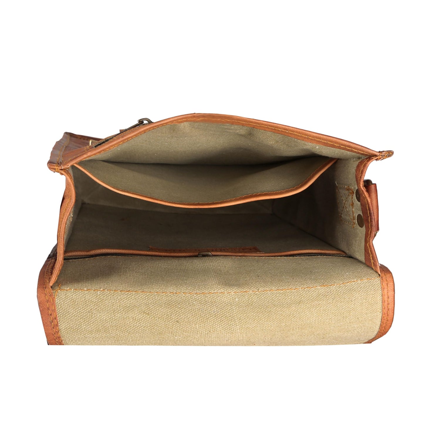 Komal's Passion Leather Sturdy Leather Messenger Satchel Bag 11 Inch Distressed Tan