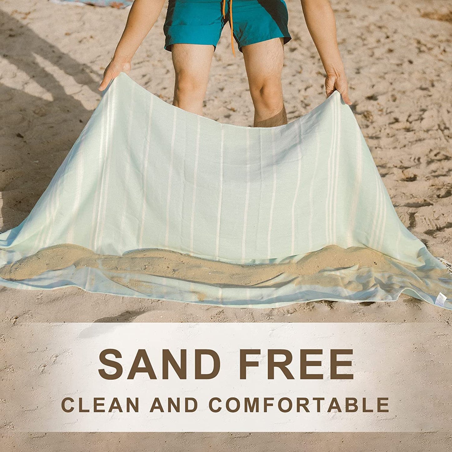 2 Packs Turkish Beach Pool Towels Sandproof Thin Lightweight Fast Drying Compact XL Large Big Wide Long Lounge Chair Cover Sandless Camping Blanket Gear Stuff Necessities Toallas de Playa Women Gifts