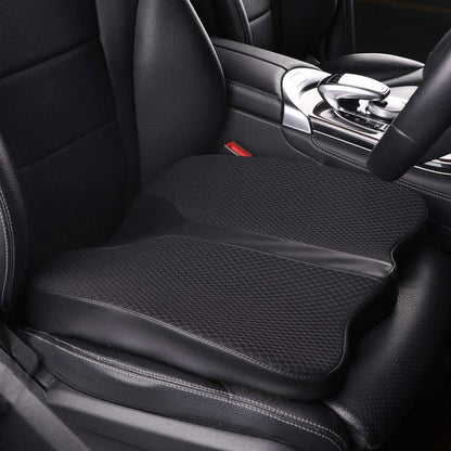 LARROUS Car Seat Cushion - Comfort Memory Foam Seat Cushion for Car Seat Driver, Tailbone (Coccyx) Pain Relief, Car Seat Cushions for Driving (Black)