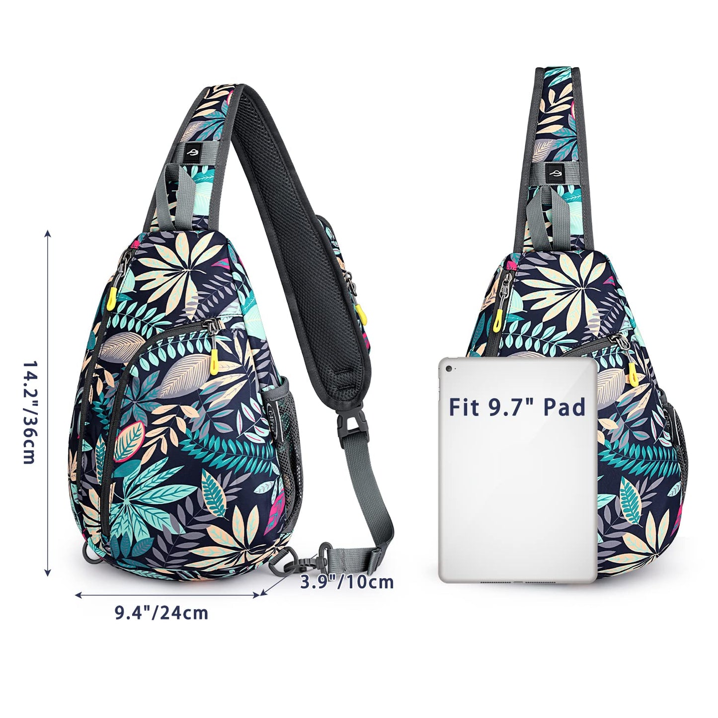 G4Free RFID Sling Bag Crossbody Backpack Casual Chest Shoulder Daypack Gym Bag for Hiking Travel 7L