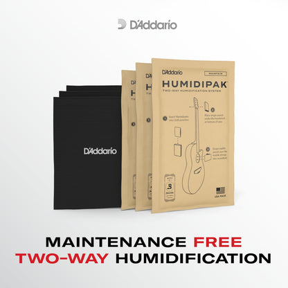 D'Addario Accessories Guitar Humidifier Packs - Two-Way Humidification System Conditioning Packets - For Maintaining Proper Guitar Humidification Level - 3 Maintain Replacement Packets