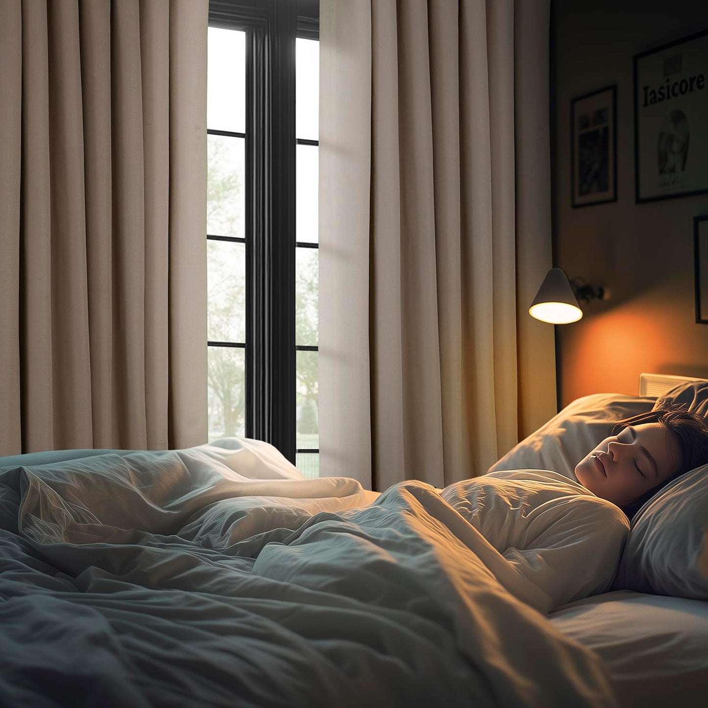 HPD Half Price Drapes - Faux Linen Curtains for Living Room (1 Panel) - 100W X 84L - Extra Wide Textured Room Darkening Curtains for Bedroom 84 Inches Long - Drapes for Home Decor, Birch