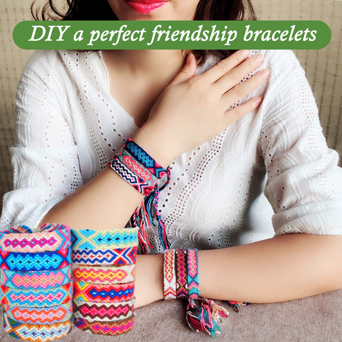 LE PAON Embroidery Floss 240 skeins 100% Egyptian Long-Staple Cotton Cross Stitch Threads -Friendship Bracelets String -Mercerized Crafts Floss Total 1920M 8M/pc 24pcs/Bag 10package