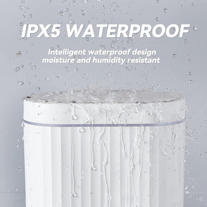 ELPHECO Bathroom Motion Sensor Trash can 2 Gallon Automatic Garbage Can, 10 L Slim Plastic Smart Trash Can with Lid, Waterproof Intelligent Trash Bin for Bedroom, Bathroom, Kitchen, Office, Grey