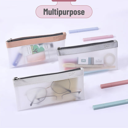 Mr. Pen- Clear Pencil Pouch, 3 Pack, Case for Kids, Makeup Bag, Transparent Storage Organizer