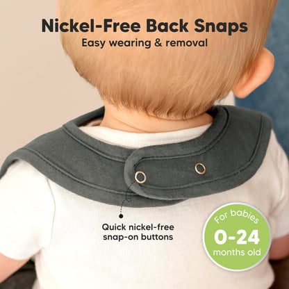 KeaBabies 8-Pack Organic Baby Bibs for Boys, Girls - Super Absorbent Cotton Drool Bibs for Baby Girl & Boy, Teething Toddler, Drooling Newborn, Ultra Soft & Machine Washable (Cruise)