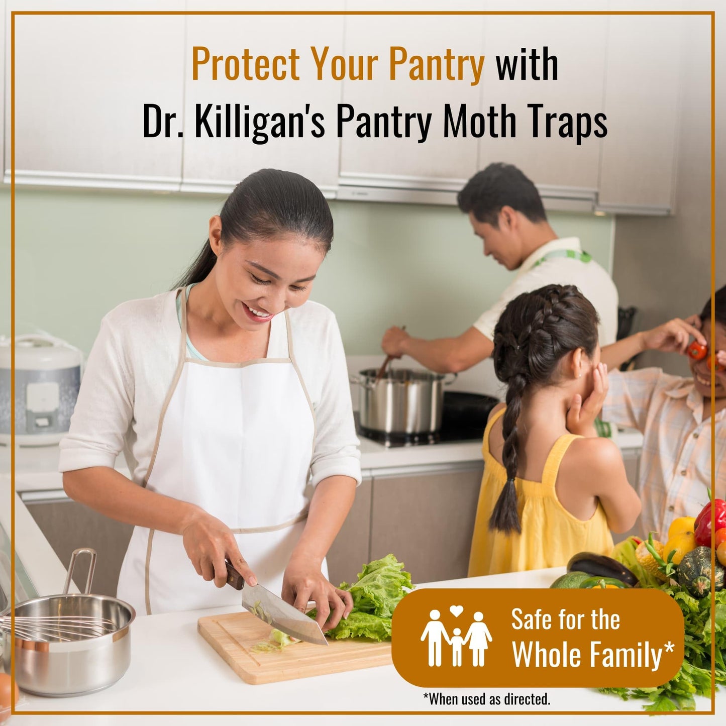 Dr. Killigan's Premium Double Potent Pantry Moth Traps with Pheromones Prime, Sticky Indian Meal Moth Traps for Kitchen, How to Get Rid of Moths in House, Organic Moth Pheromone Traps (6 Pack, Black)
