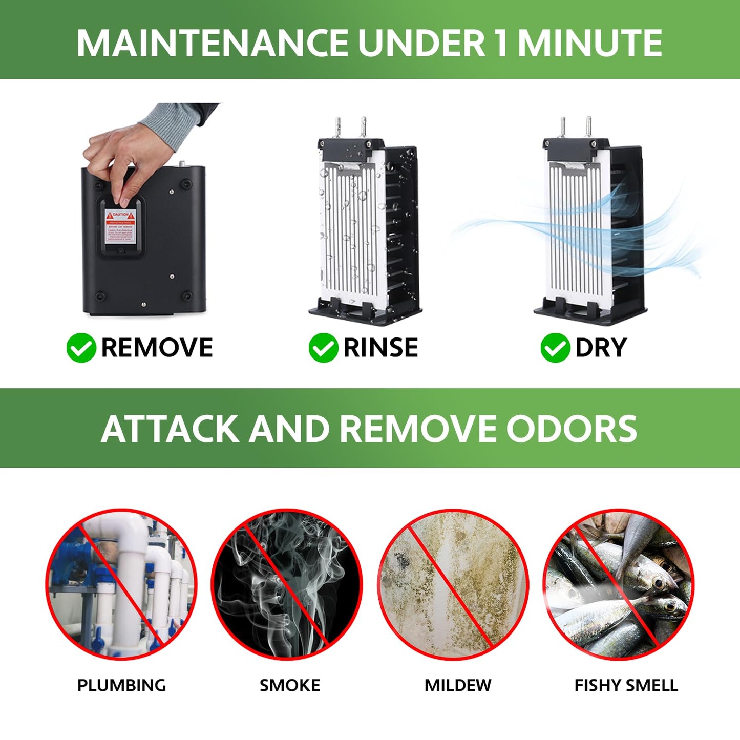 125W 70,000 mg/h Alpine Air Purifier Ozone Generator - Ozone Odor Eliminator, Ozone Machine & Skunk Odor Remover For House, Ozone Air Purifier, Commercial Ozone Generator For Car, Office, & Rooms