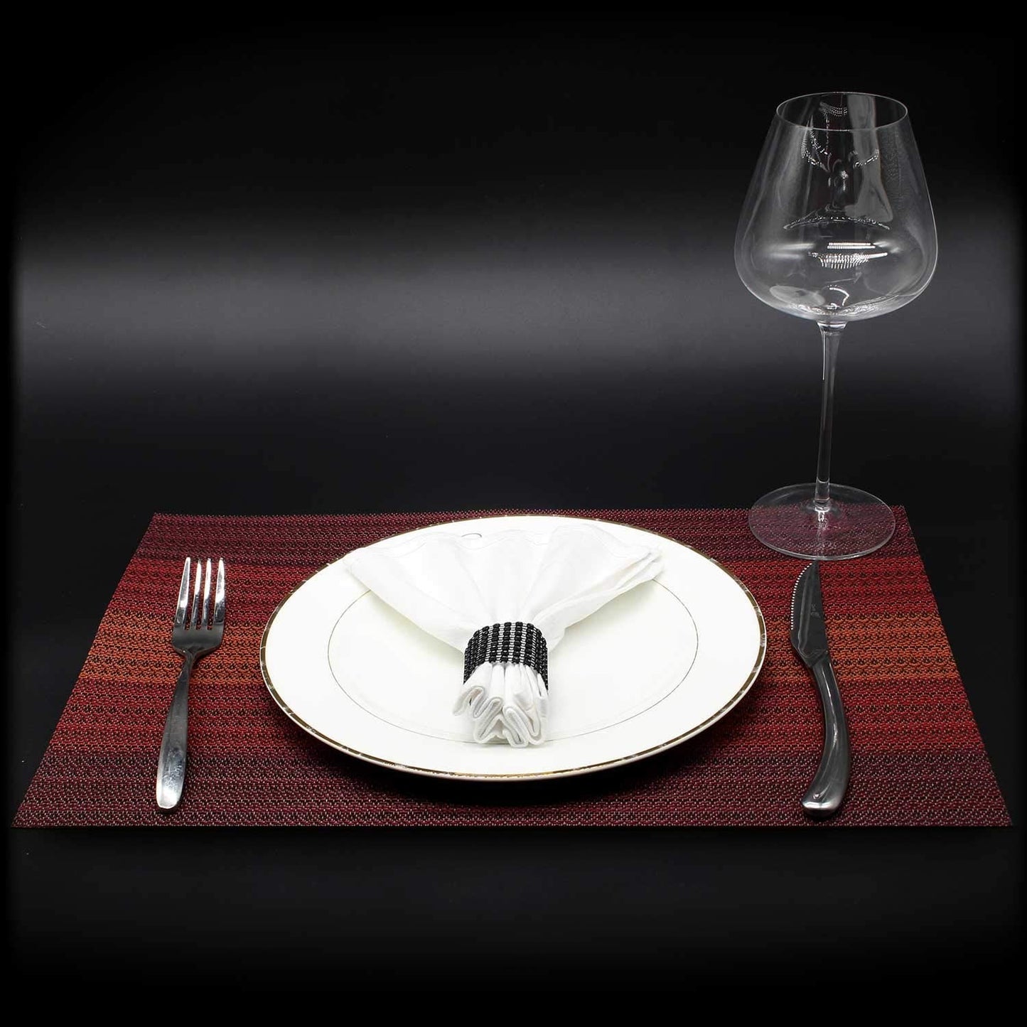 KPOSIYA Napkin Rings, Pack of 120 Rhinestone Napkin Rings Diamond Adornment for Place Settings, Wedding Receptions, Dinner or Holiday Parties, Family Gatherings (120, Black)