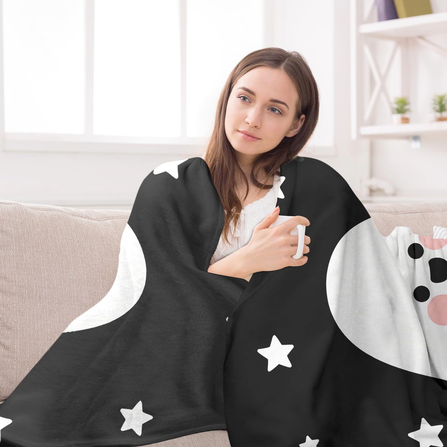 Halloween Throw Blanket for Women Men, Halloween Fall Throw Blanket, for Boyfriend Girlfriend, Boo Basket Stuffers for Women Men Adults, Flannel You're My Boo Blanket 50"x60"