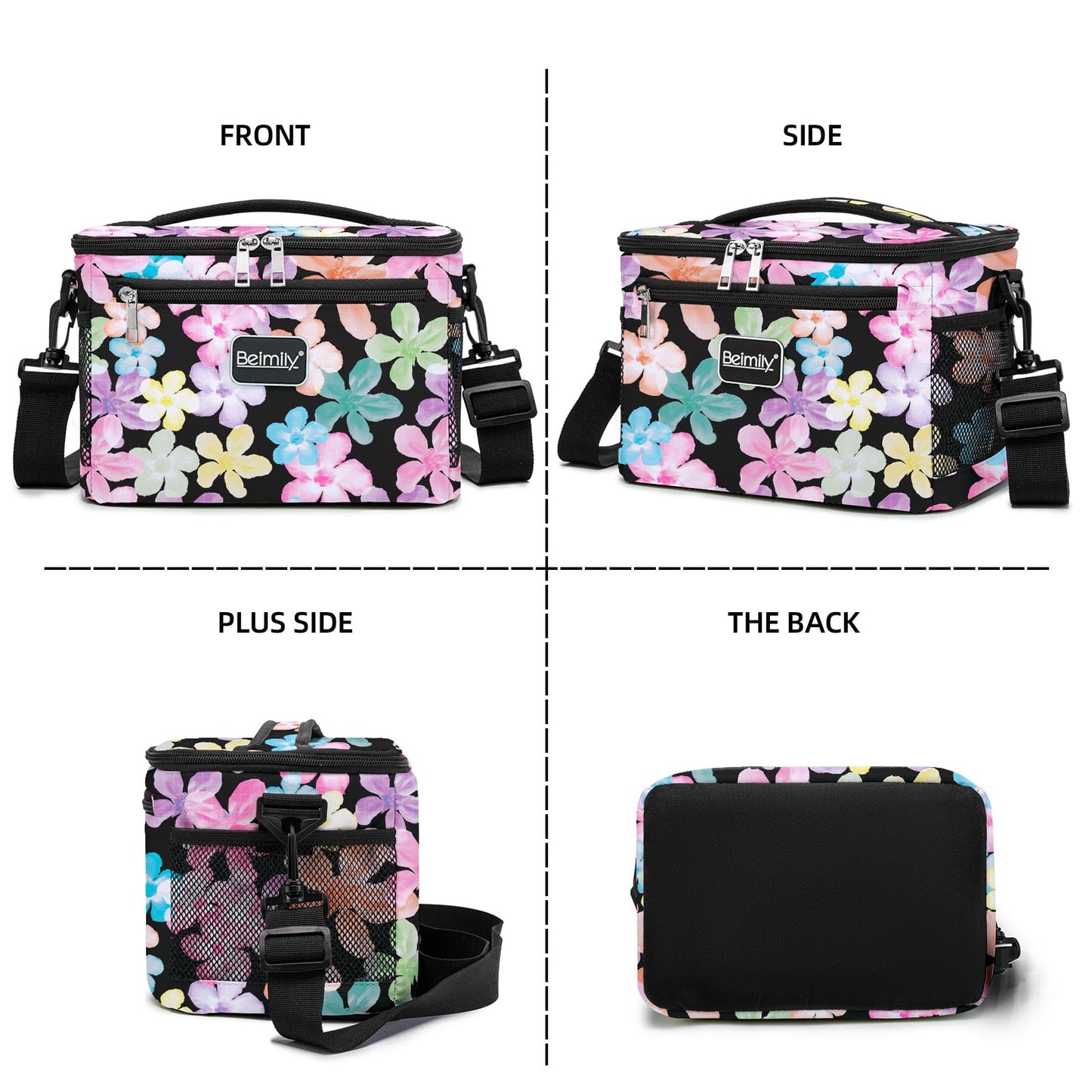 BEIMILY Lunch Bag for Women/Men,Reusable Lunch Box Small Lunch Bag Soft Sided,Leakproof Cooler Bag for Work