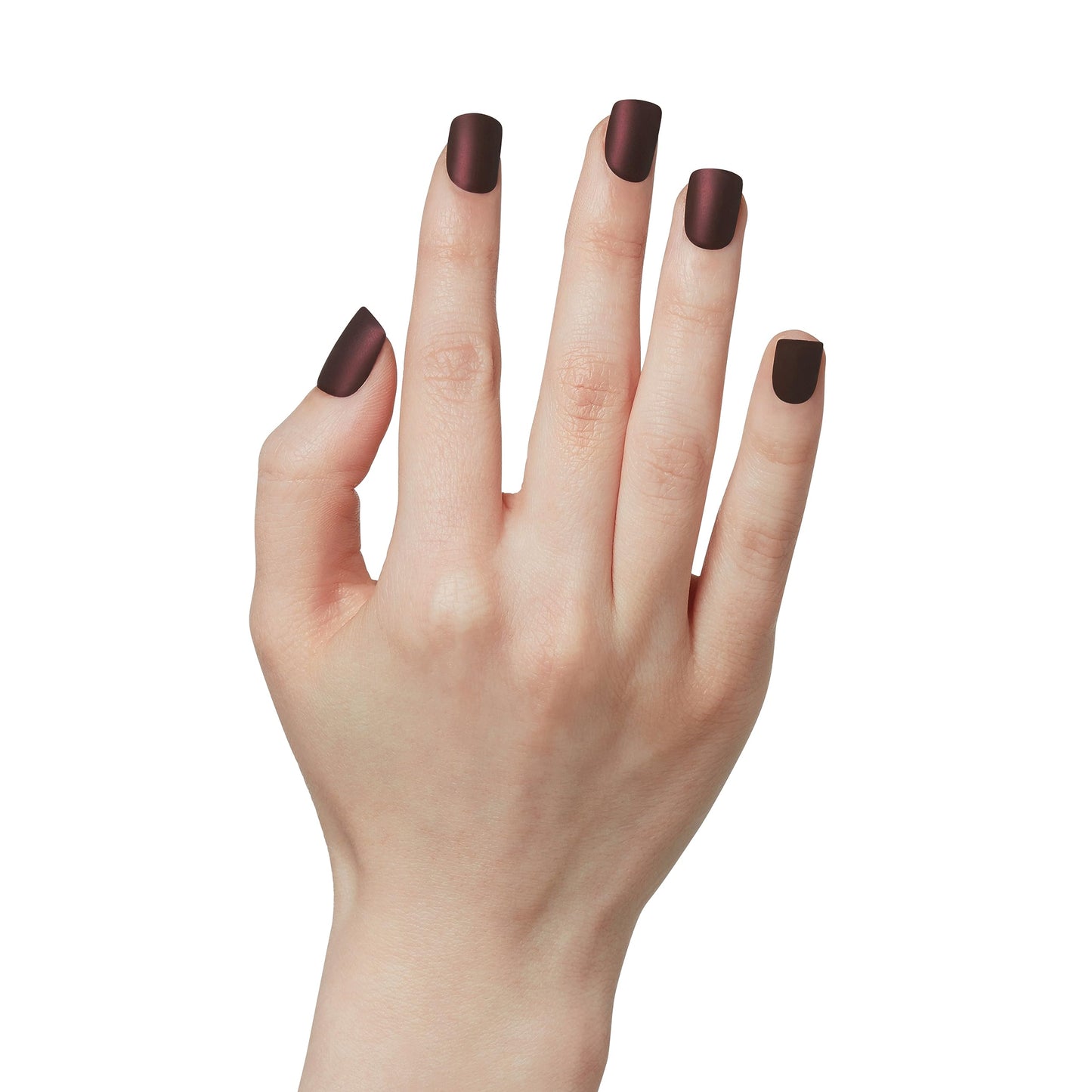 KISS imPRESS Color Press-On Manicure Halloween, Solid Red, Short Length, Square Shape, PureFit Technology, Chip Proof, Smudge Proof, Waterproof, Nail File, Manicure Stick & 30 Fake Nails