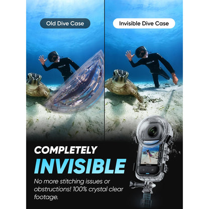 Insta360 X3 Invisible Dive Kit - Waterproof 5.7K 360 Action Camera, Dive Case, Selfie Stick, Dual 1/2" 48MP Sensors, Stabilization, 360 Horizon Lock, 4K Single-Lens, AI Editing