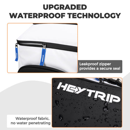 Heytrip Cooler Backpack 36 Cans Insulated Cooler Bag, Keep Freeze for 20 Hours, Waterproof & Leak-Proof Cooler with Multi-Compartments(White)