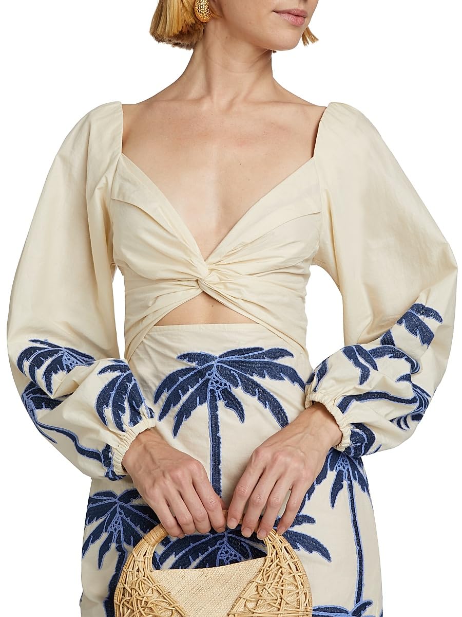 Johanna Ortiz, Power Of The Sea Minidress, 8, Ecru Blue