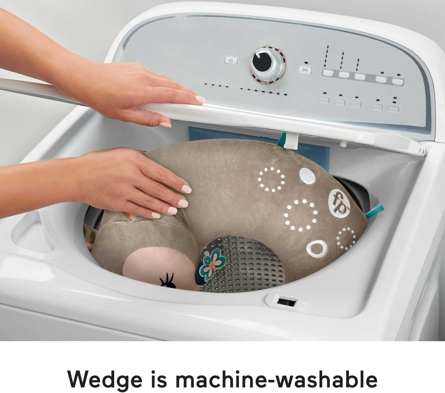 Fisher-Price Baby Toy Tummy Time Fawn Wedge, Animal-Themed Support with Mirror, Teether & Rattle for Developmental Play Newborns Ages 0+ Months