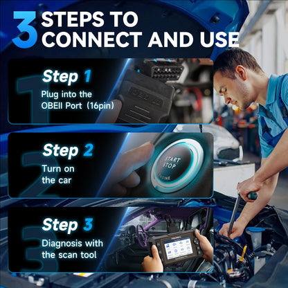 FOXWELL NT614 Elite OBD2 Scanner for ABS SRS Engine Transmission, 5 Reset Functions (ABS Bleeding, Oil, EPB, SAS, Throttle) Code Reader, Battery Voltage Test, WiFi Update Scan Tool, NT604 Upgrade