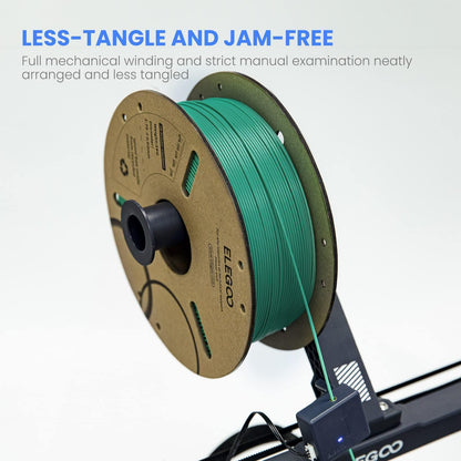 ELEGOO PLA Filament 1.75mm Black 1KG, 3D Printer Filament Dimensional Accuracy +/- 0.02mm, 1kg Cardboard Spool(2.2lbs) 3D Printing Filament Fits for Most FDM 3D Printers