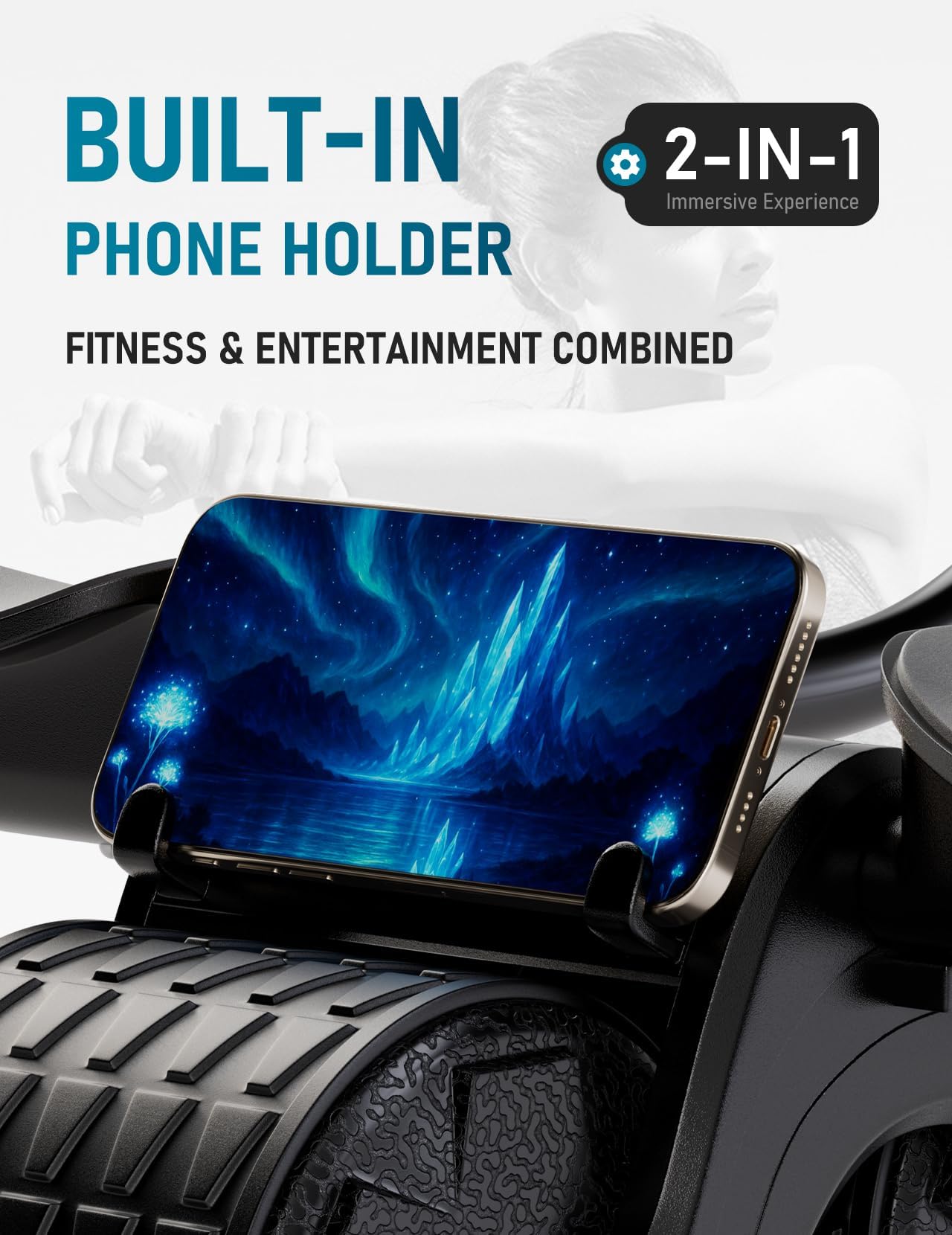 2024 New Ab Roller Wheel with Timer & Knee Mat,Automatic Rebound Abdominal Wheel with Elbow Support Ab Workout Equipment for Strengthening Core Muscles Abs Exercise Roller for Women Men