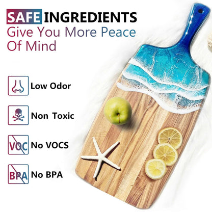 Epoxy Resin 2 Gallon Kit, Crystal Clear Epoxy Resin High Gloss, Easy Mix 1:1 Bubbles Free Art Resin for Coating and Casting, Countertop, Table Top, River Tables, Jewelry, Craft DIY, Molds