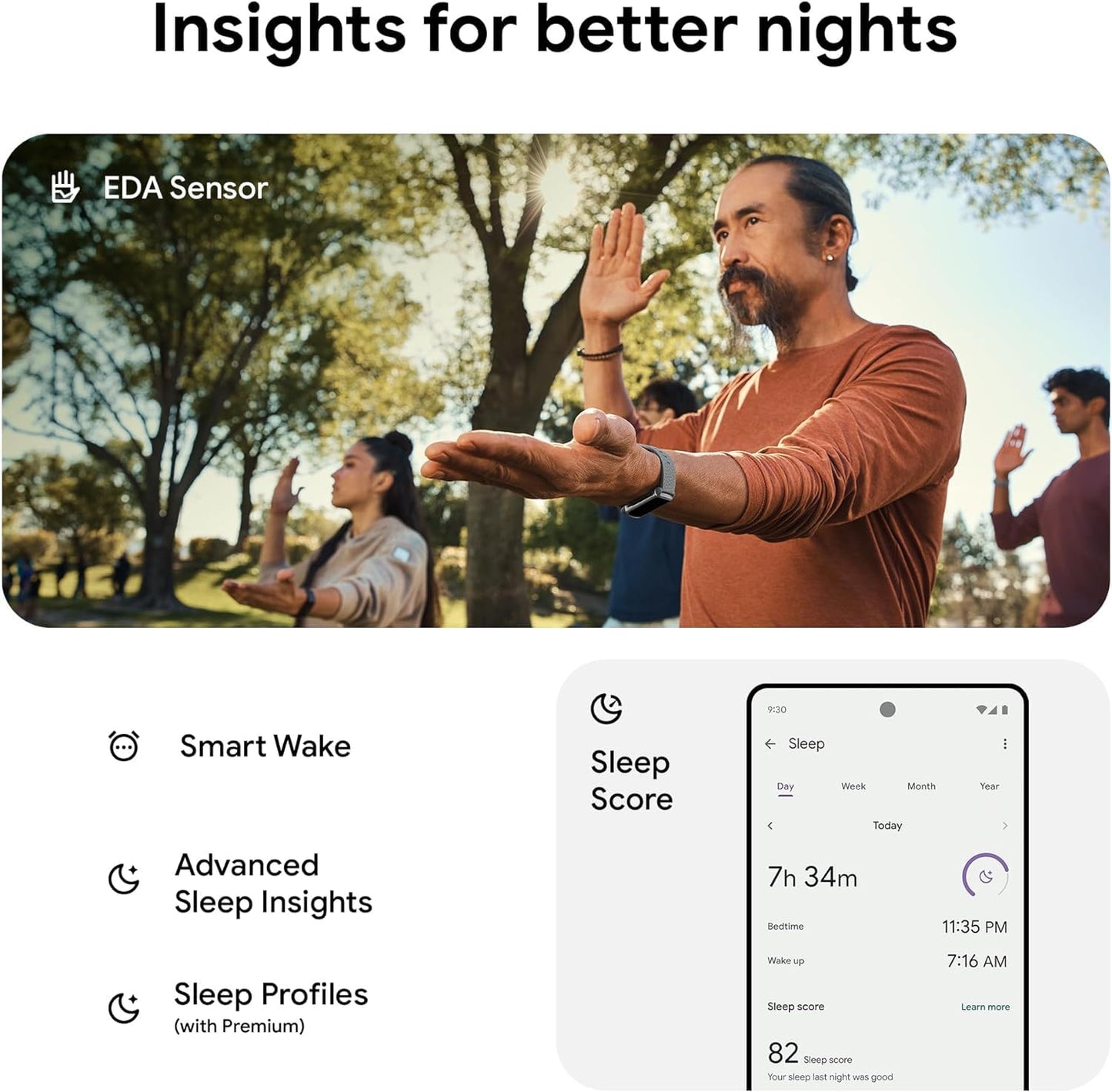 Fitbit Charge 6 Activity Tracker Heart Rate Monitoring, 7-Day Battery, Integrated Google Apps, Maps & Wallet, in-Depth Health Insights, Activity & Sleep Analysis, S & L Bands Included, Obsidian/Black