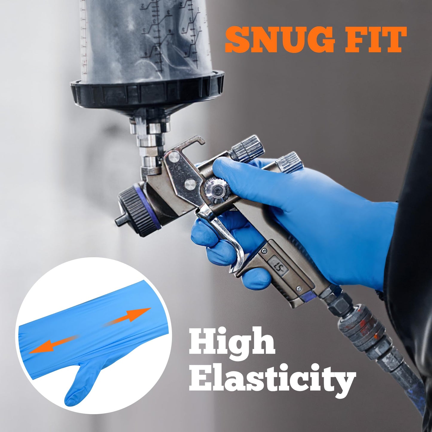 TitanFlex Nitrile Exam Gloves, Blue, 6-mil, Medium, Box of 100, Heavy Duty Nitrile Gloves Disposable Latex Free, Powder Free, Medical Gloves, Cooking Gloves, Mechanic Gloves, Cleaning Gloves