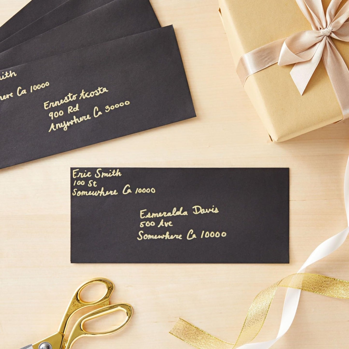 Juvale Black Envelopes - Bulk Letter Envelopes for Personal & Business Mailings - Square Flap & Gummed Seal - 100 Pack #10, 9.5 x 4.13 In