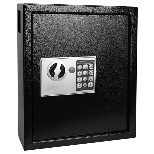 KYODOLED Electronic 40 Keys Cabinet Wall Mount,Digital Key Safe Lock Box,Large Security Lockbox for House Key,Heavy Duty Combination Lock Storage,14.37'' X 11.8'' X3.93'' (Black,40 Keys)