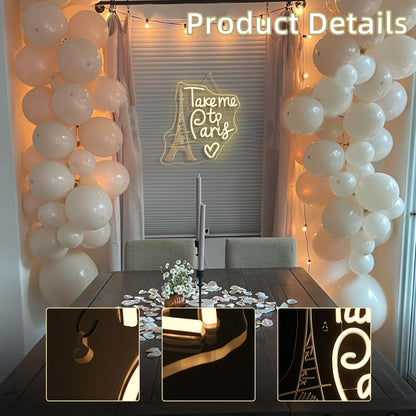 This Must Be The Place Neon Sign Warm White Letter Led Signs for Wall Decor Usb Word Light Up Signs for Bedroom Salon Man Cave Beer Home Bar Wedding Birthday Party Decor Gifts