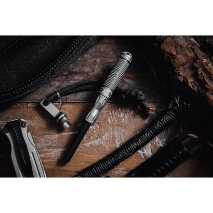 Exotac nanoSTRIKER XL Self Contained Ferrocerium Fire-Starter with Stainless Steel and Tungsten Carbide Striker, Waterproof 1/4 in. Ferro Rod Produces Up To 3,000 Fire-Starting Strikes