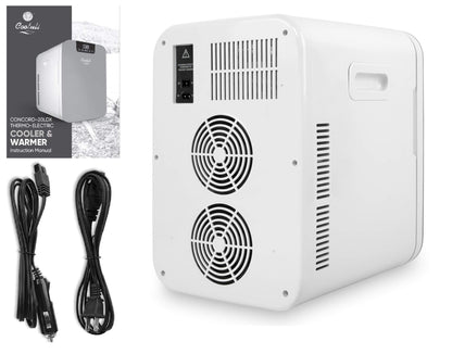 Cooluli 20L Mini Fridge For Bedroom - Car, Office Desk & College Dorm Room Glass Front Digital Temperature Control 12v Small Refrigerator for Food, Drinks, Skin Care, Beauty Breast Milk (Blue)