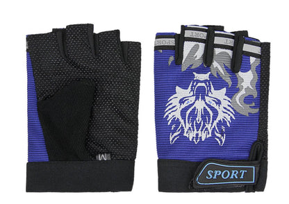 Kids Fingerless Cycling Gloves Non-Slip Shock-Absorbing Child Riding Bike Gloves Half Finger Outdoor Sports Gloves for Girls Boys Fishing Bicycle Roller Skating Hunting Climbing