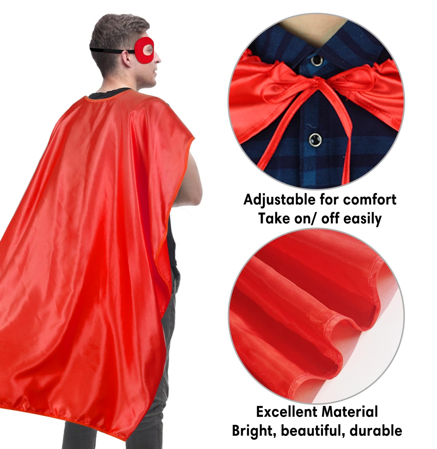 D.Q.Z Bulk Superhero-Capes and Masks for Adults Super Hero Costume Women Men Group Halloween Team Spirit Party,10 Pack