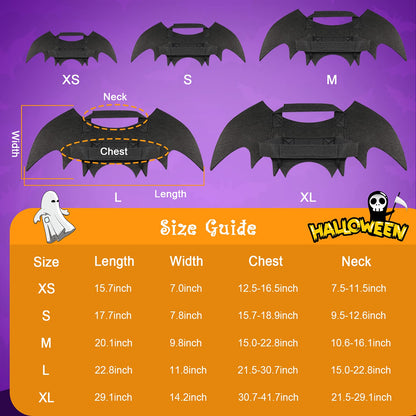 Rypet Dog Bat Costume - Halloween Pet Costume Bat Wings Cosplay Dog Costume Cat Costumes for Party L