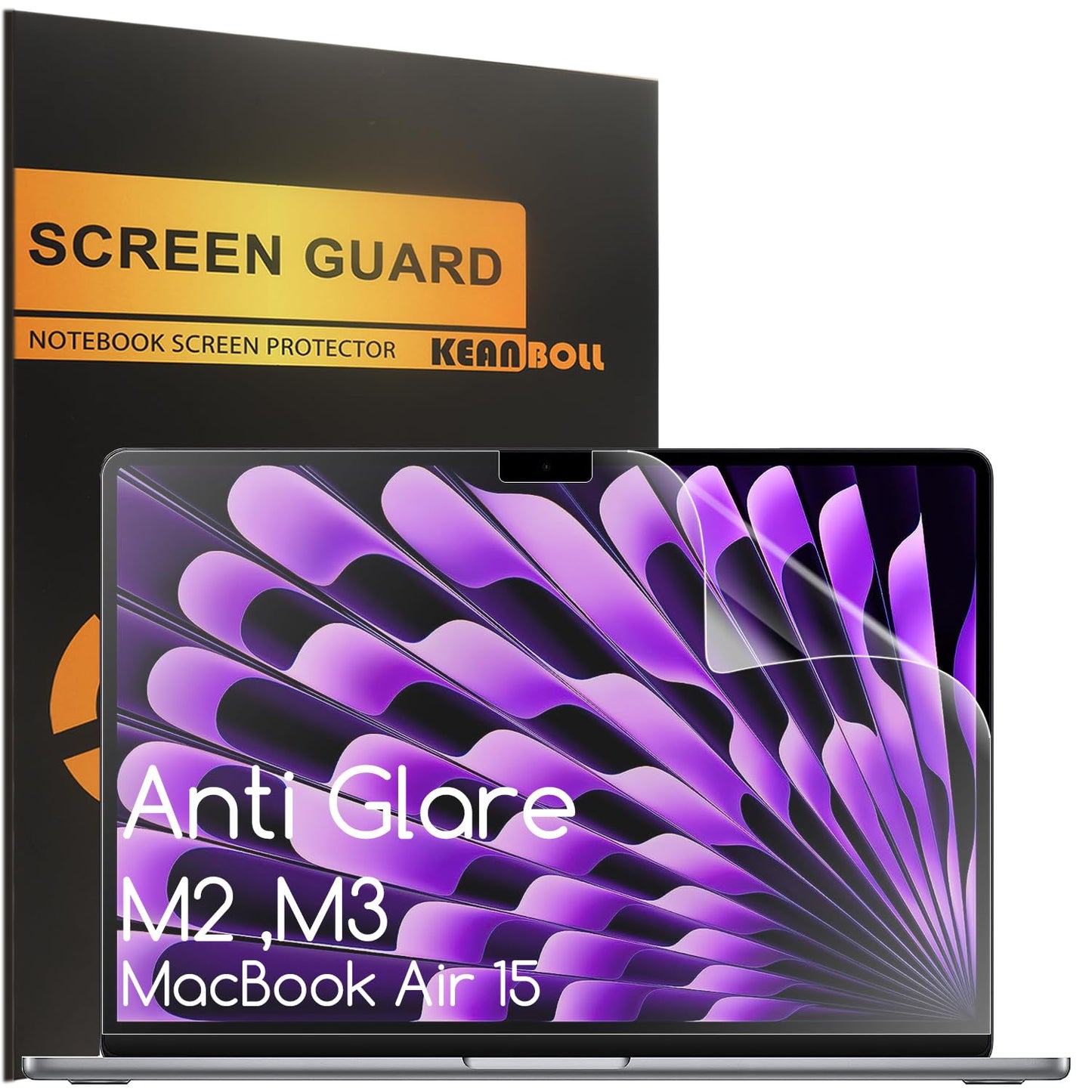 KEANBOLL 3 Pack Anti Glare Screen Protector for New Apple 2025-2024-2023 MacBook Air 15 inch (Model: A3241 A3114 A2941) Laptop with M4 M3 M2 Chip 15.3 inch Laptop,Anti Fingerprint (Matte) Shield