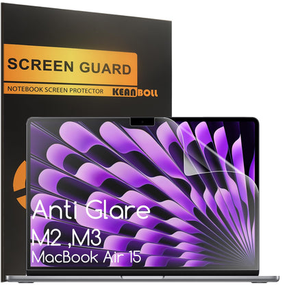 KEANBOLL 3 Pack Anti Glare Screen Protector for New Apple 2025-2024-2023 MacBook Air 15 inch (Model: A3241 A3114 A2941) Laptop with M4 M3 M2 Chip 15.3 inch Laptop,Anti Fingerprint (Matte) Shield