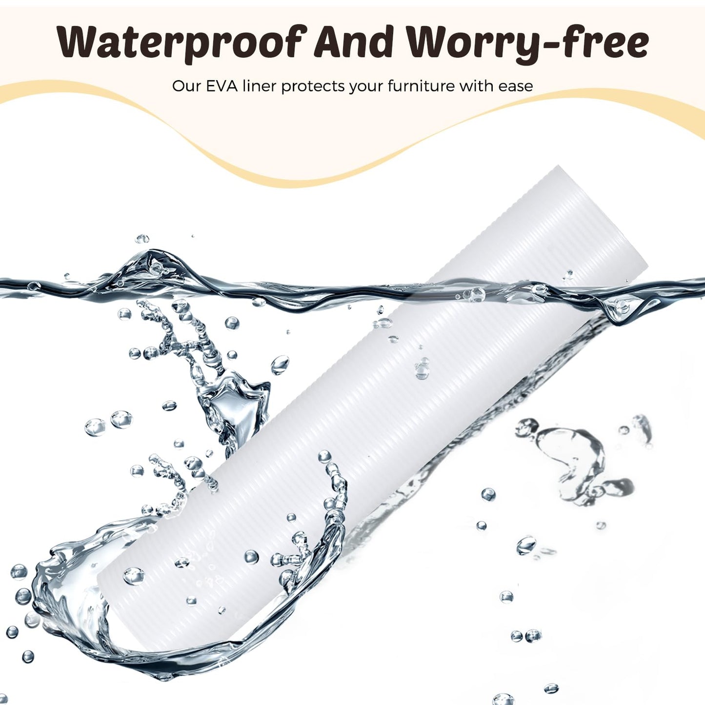 Glotoch Shelf Liner 17.5x360, Non Adhesive Cabinet, Drawer Liner for Refrigerator, Kitchen, Waterproof and Durable Fridge Table Place Mats for Cupboard, Clear