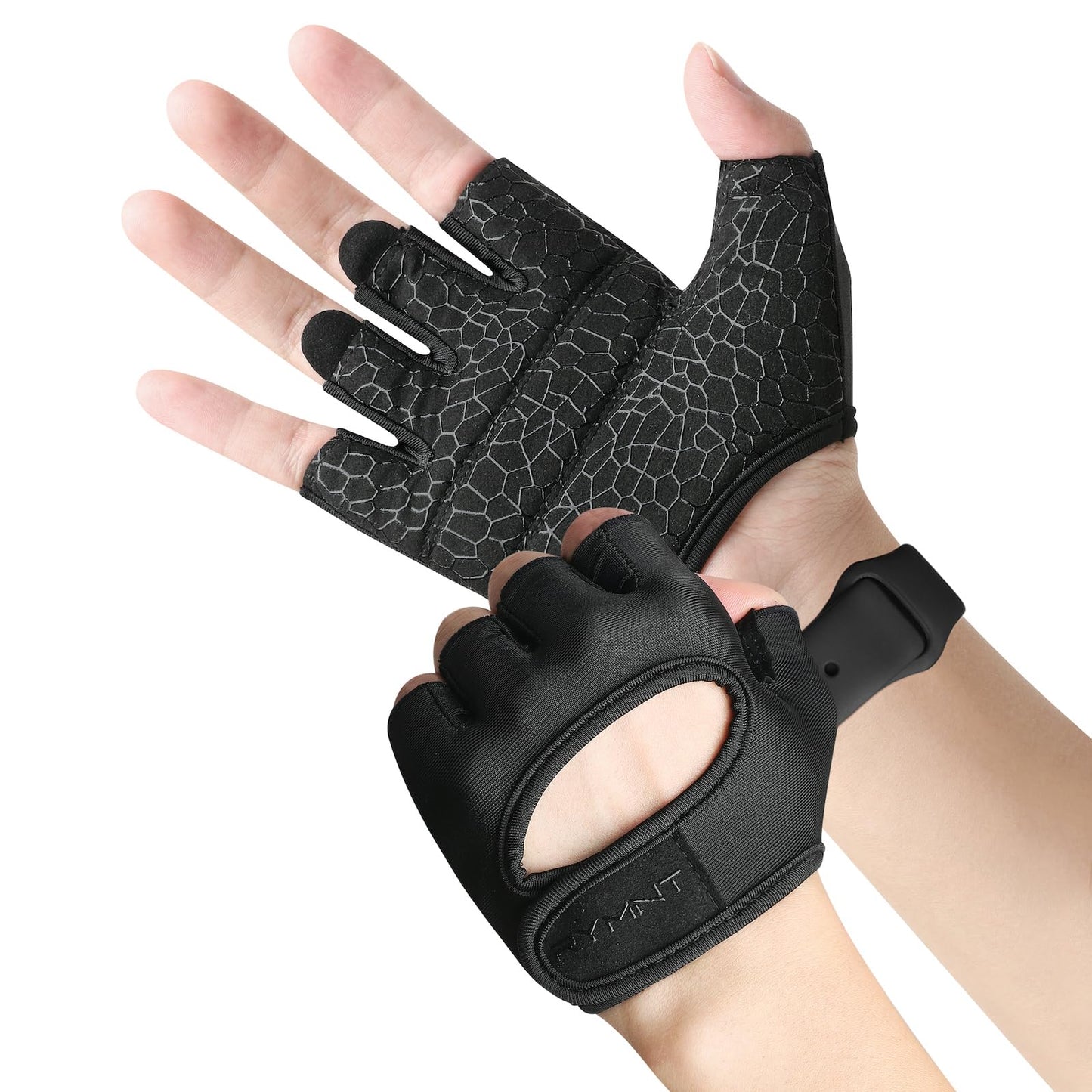 Minimal Weight Lifting Gloves,Short Micro Workout Gloves Grip Pads with Full Palm Protection & Extra Grip for Men Women Weightlifting,Gym,Exercise Training