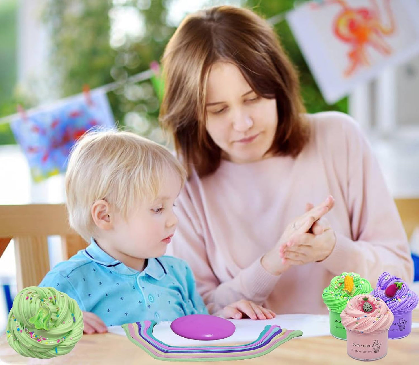 54 Pack Butter Slime Toy kit, Super Soft and Non-Sticky,Very Suitable Birthday Gifts for Boys and Gir,Party Favors,Stress Relief Toys,Easter Filling Stuffers.